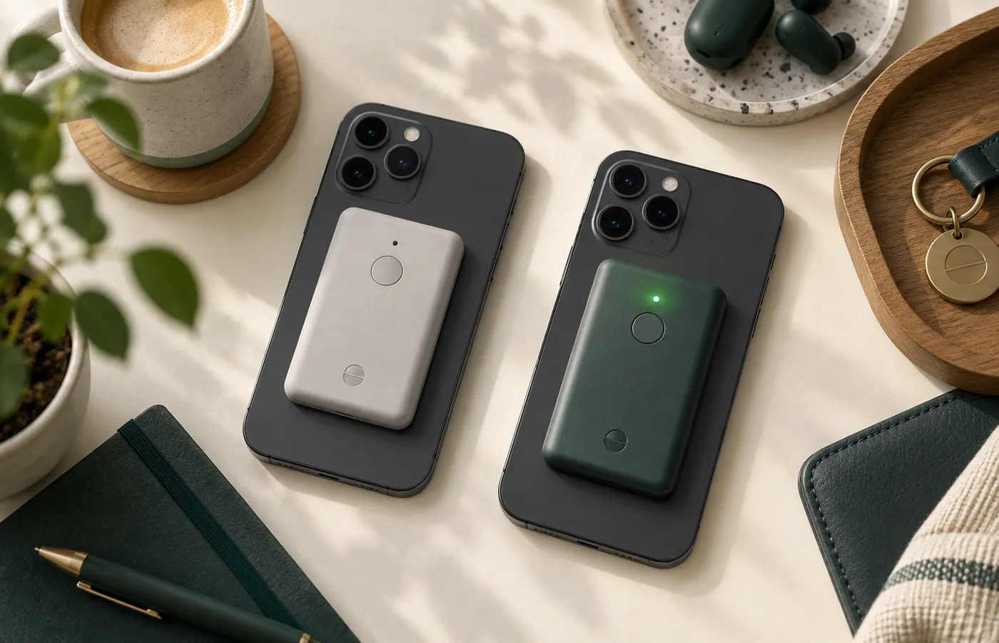 Two phone-mounted card recorders in daily use